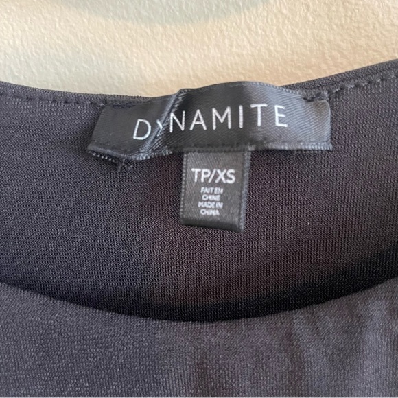 Dynamite One Piece Bodysuit Mesh Bottom | Black - Picture 4 of 7